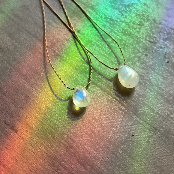 Handmade Moonstone Necklace, Minimalistic, Moonstone Choker, Goddess Provisions - Picture 6 of 14